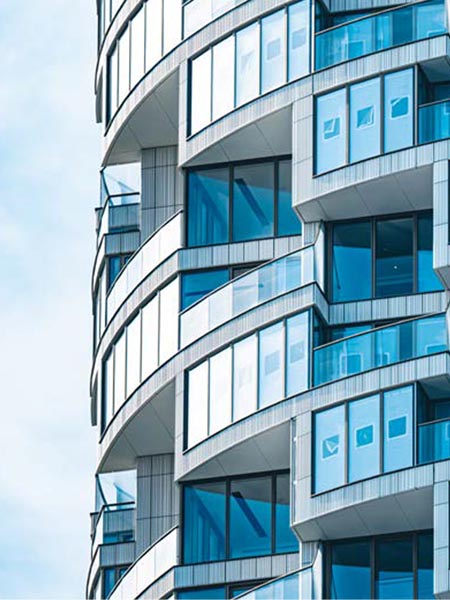 Modern residential building facade