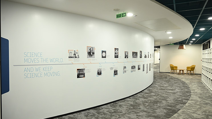 Images of persons on wall