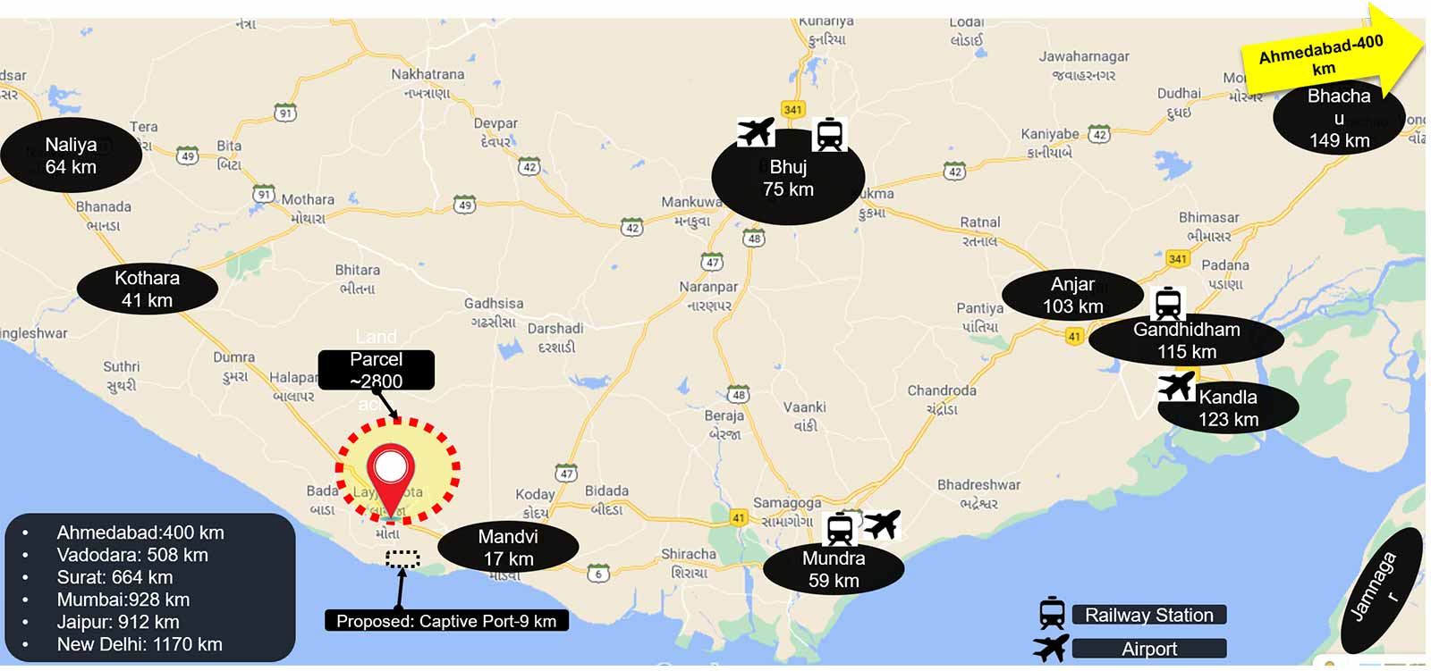 Map of Kutch showing and opportunity to own a land parcel