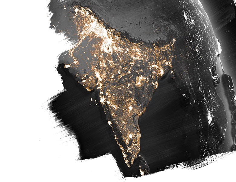 Satellite image of India