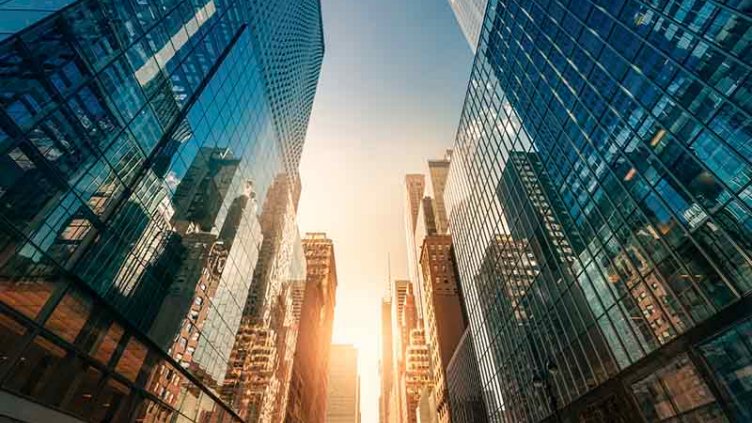 Office buildings in a business district