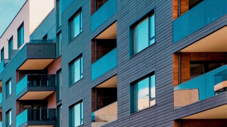 Modern residential building facade