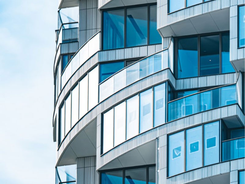 Modern residential building facade
