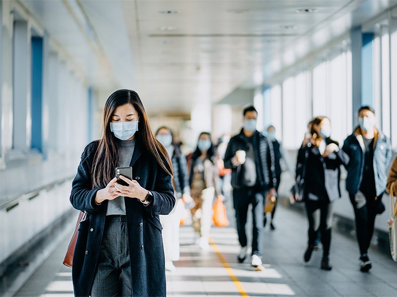 Employee pictures with mask