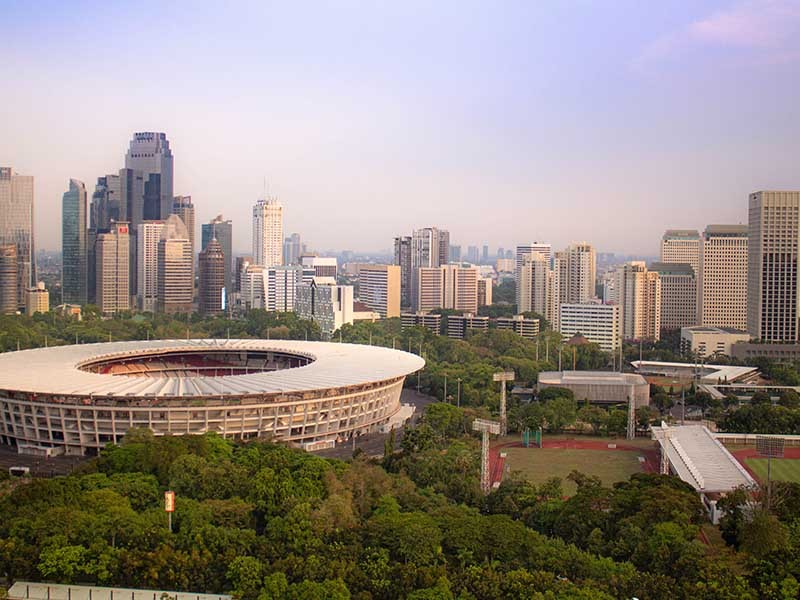 Stadium aerial view