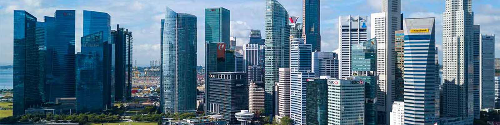 Multiple apartments and buildings in Singapore City