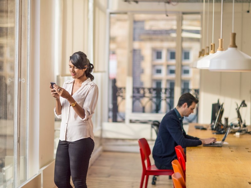 Picture of people working at there workstations