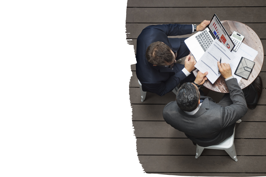 Employees discussing over financial budget