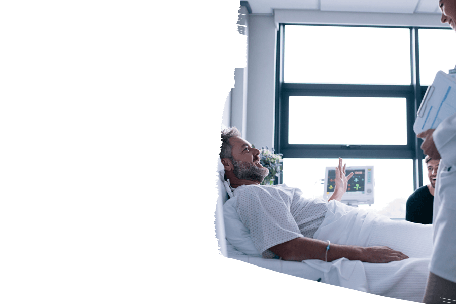 Doctor talking to patient
