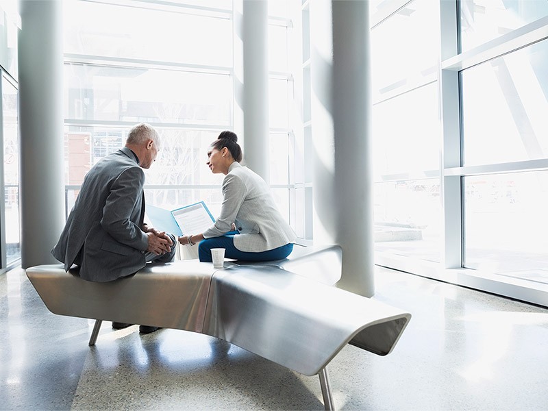 Workplace space utilization, people sitting in the office